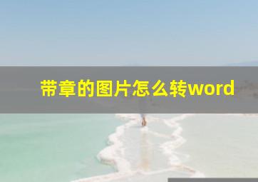 带章的图片怎么转word