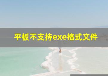 平板不支持exe格式文件