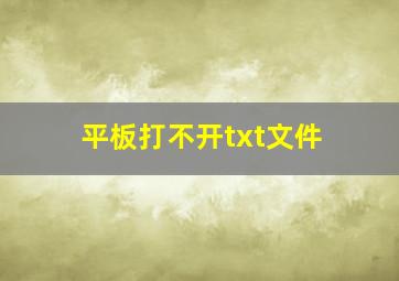 平板打不开txt文件