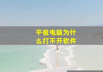 平板电脑为什么打不开软件