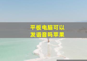 平板电脑可以发语音吗苹果