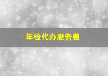 年检代办服务费