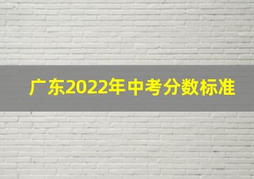 广东2022年中考分数标准