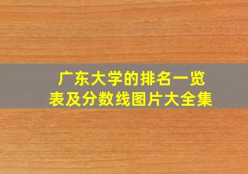 广东大学的排名一览表及分数线图片大全集