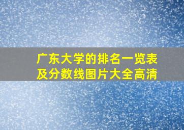 广东大学的排名一览表及分数线图片大全高清