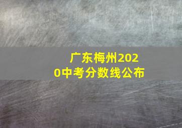 广东梅州2020中考分数线公布