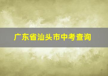 广东省汕头市中考查询