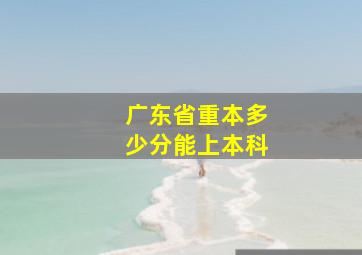 广东省重本多少分能上本科