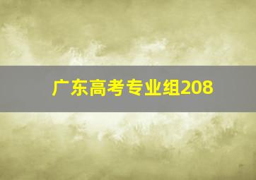 广东高考专业组208