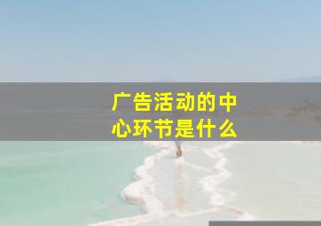 广告活动的中心环节是什么