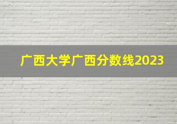 广西大学广西分数线2023