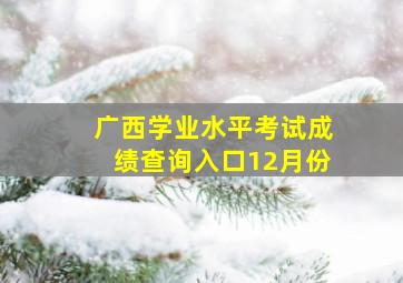 广西学业水平考试成绩查询入口12月份