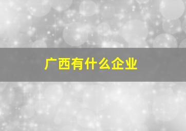 广西有什么企业