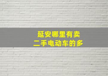 延安哪里有卖二手电动车的多