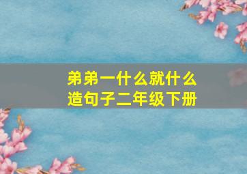 弟弟一什么就什么造句子二年级下册