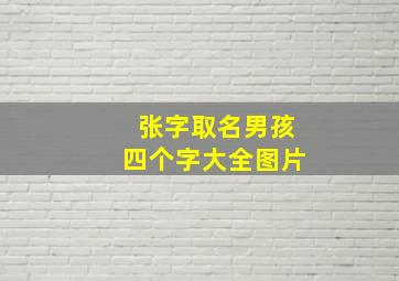 张字取名男孩四个字大全图片