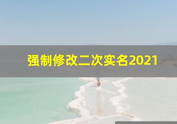 强制修改二次实名2021