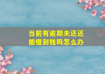 当前有逾期未还还能借到钱吗怎么办