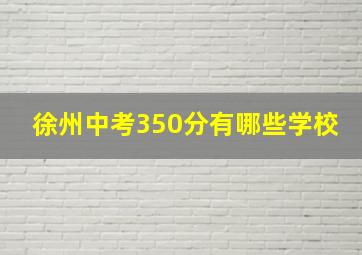 徐州中考350分有哪些学校