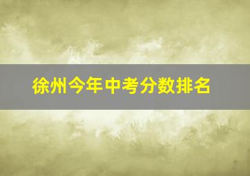 徐州今年中考分数排名