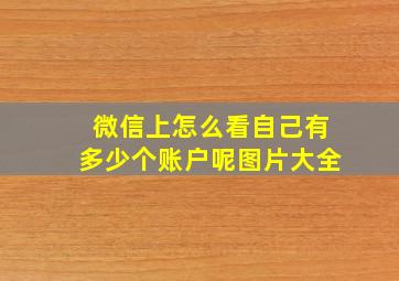 微信上怎么看自己有多少个账户呢图片大全