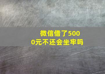 微信借了5000元不还会坐牢吗