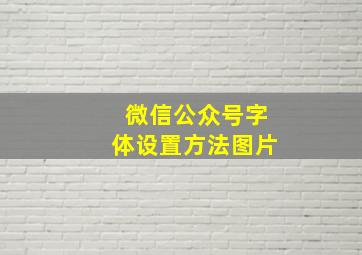 微信公众号字体设置方法图片