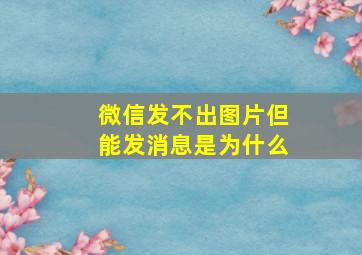 微信发不出图片但能发消息是为什么