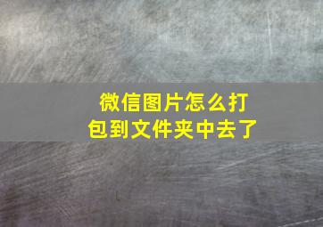 微信图片怎么打包到文件夹中去了