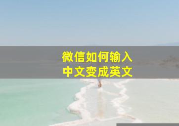 微信如何输入中文变成英文