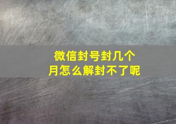 微信封号封几个月怎么解封不了呢