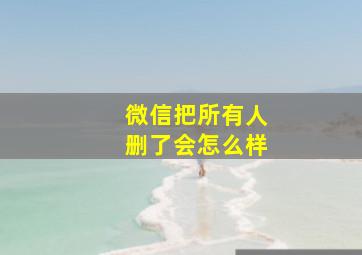 微信把所有人删了会怎么样