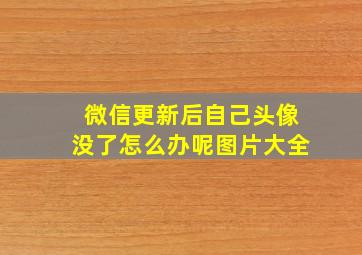 微信更新后自己头像没了怎么办呢图片大全