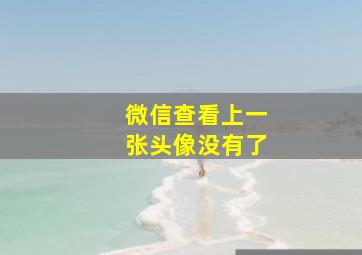 微信查看上一张头像没有了