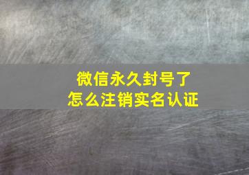 微信永久封号了怎么注销实名认证