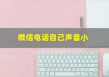 微信电话自己声音小