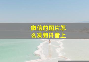 微信的图片怎么发到抖音上