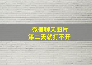 微信聊天图片第二天就打不开