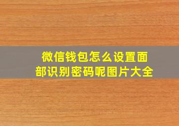 微信钱包怎么设置面部识别密码呢图片大全