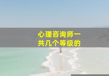 心理咨询师一共几个等级的