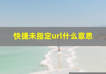 快捷未指定url什么意思