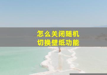 怎么关闭随机切换壁纸功能