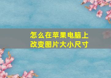 怎么在苹果电脑上改变图片大小尺寸