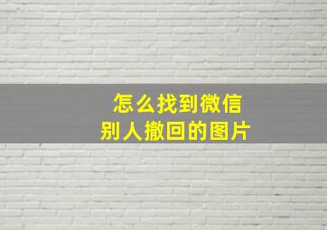 怎么找到微信别人撤回的图片