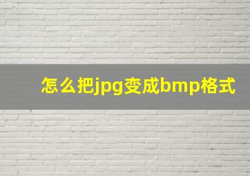 怎么把jpg变成bmp格式