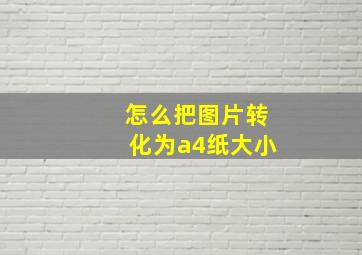 怎么把图片转化为a4纸大小