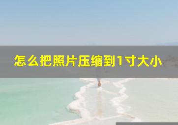 怎么把照片压缩到1寸大小