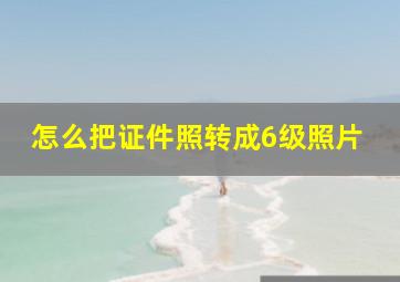 怎么把证件照转成6级照片