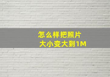 怎么样把照片大小变大到1M