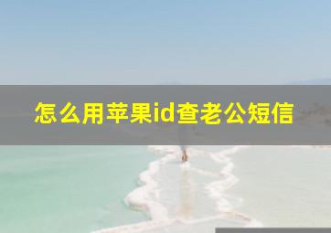 怎么用苹果id查老公短信